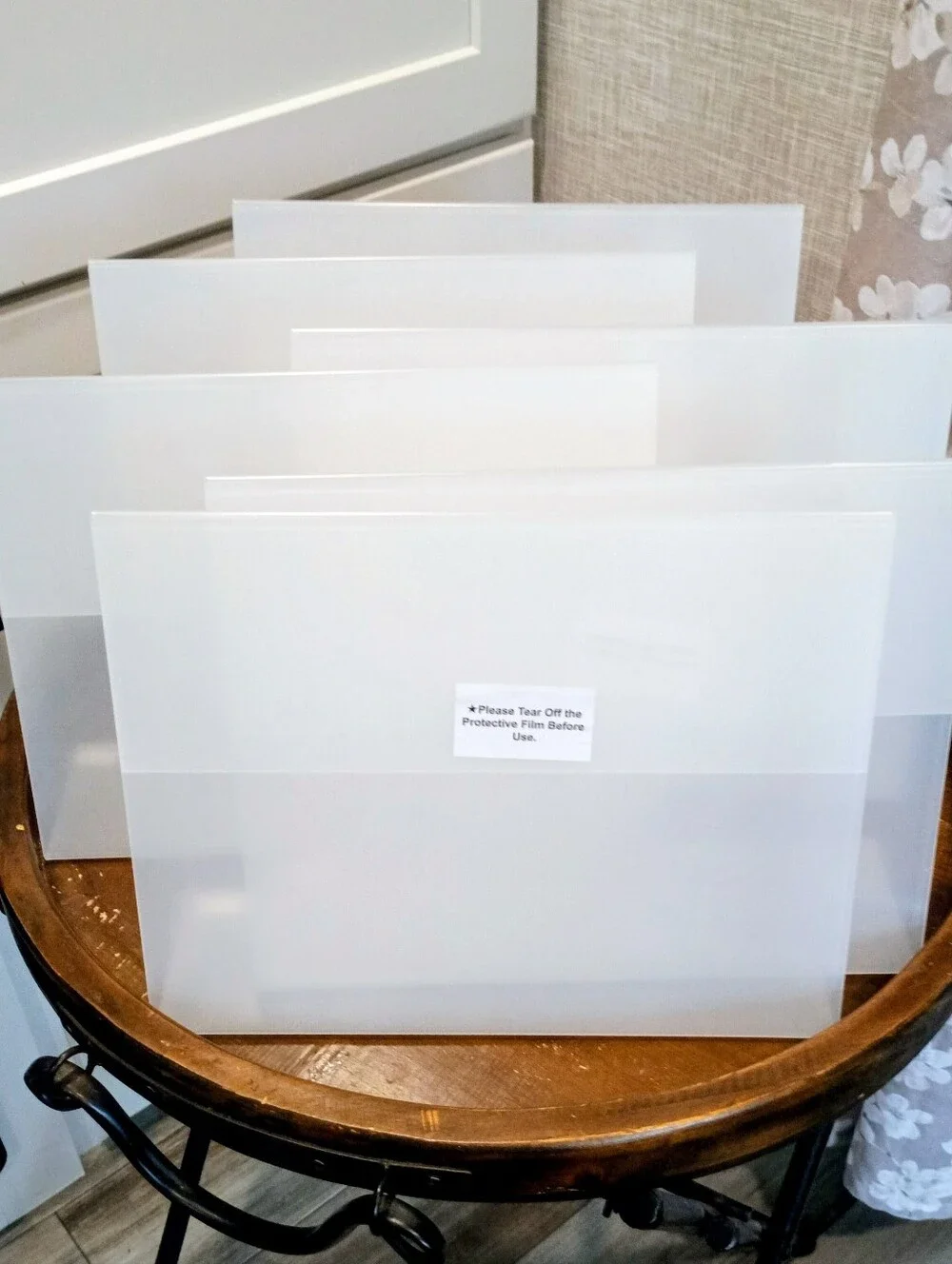 Acrylic HORIZONTAL CLEAR Sign Holders 6-PACK Protective Film BRAND-NEW w/tags